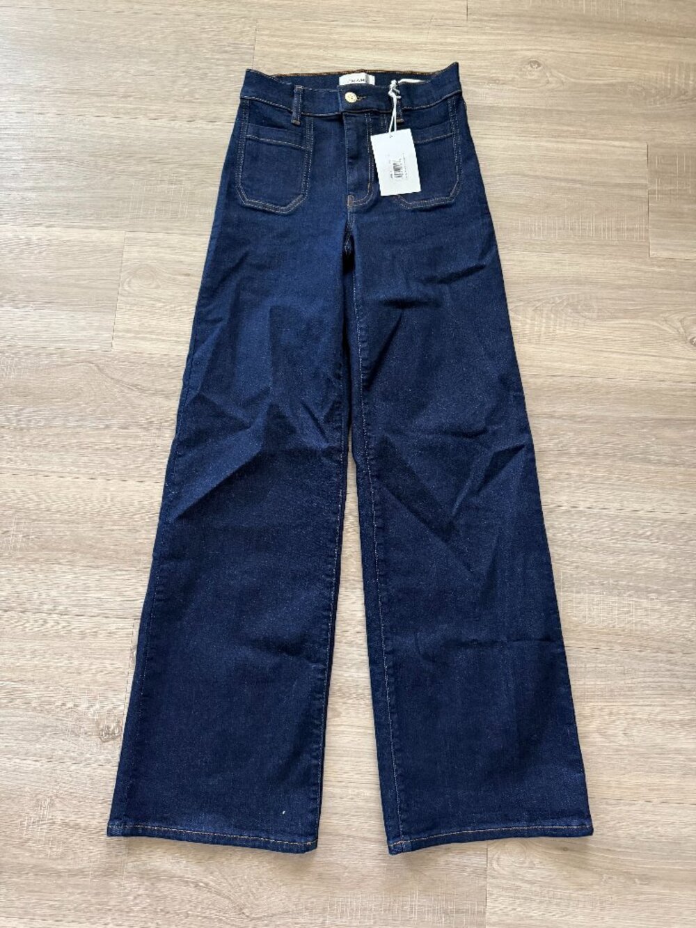 Never Worn FRAME Le Slim Palazzo Dark Denim Jeans